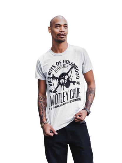 MERCHMOMENT Motley Crue Bad Boys of Hollywood Jumbo Print T-shirt [Apparel]