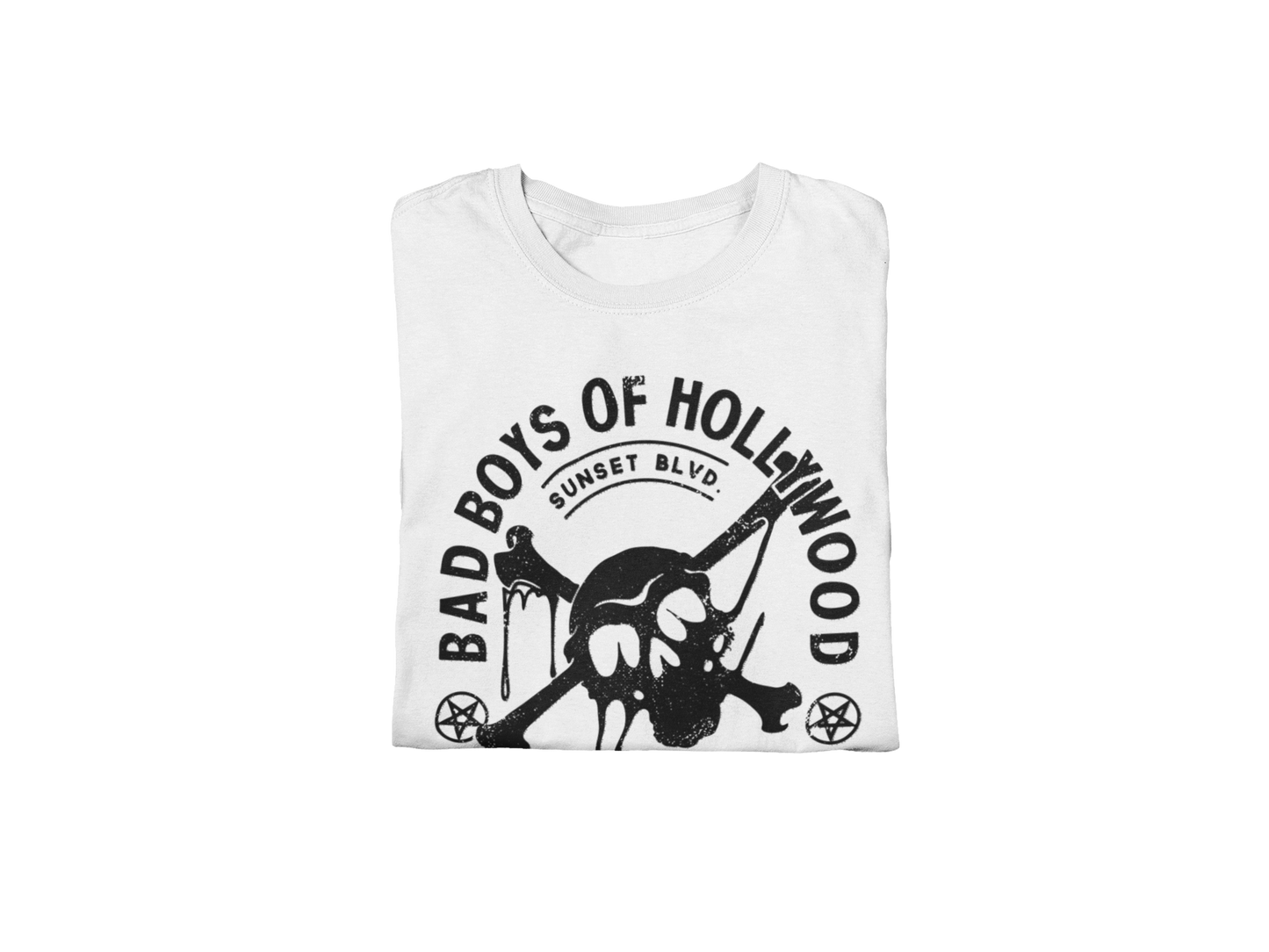 MERCHMOMENT Motley Crue Bad Boys of Hollywood Jumbo Print T-shirt [Apparel]