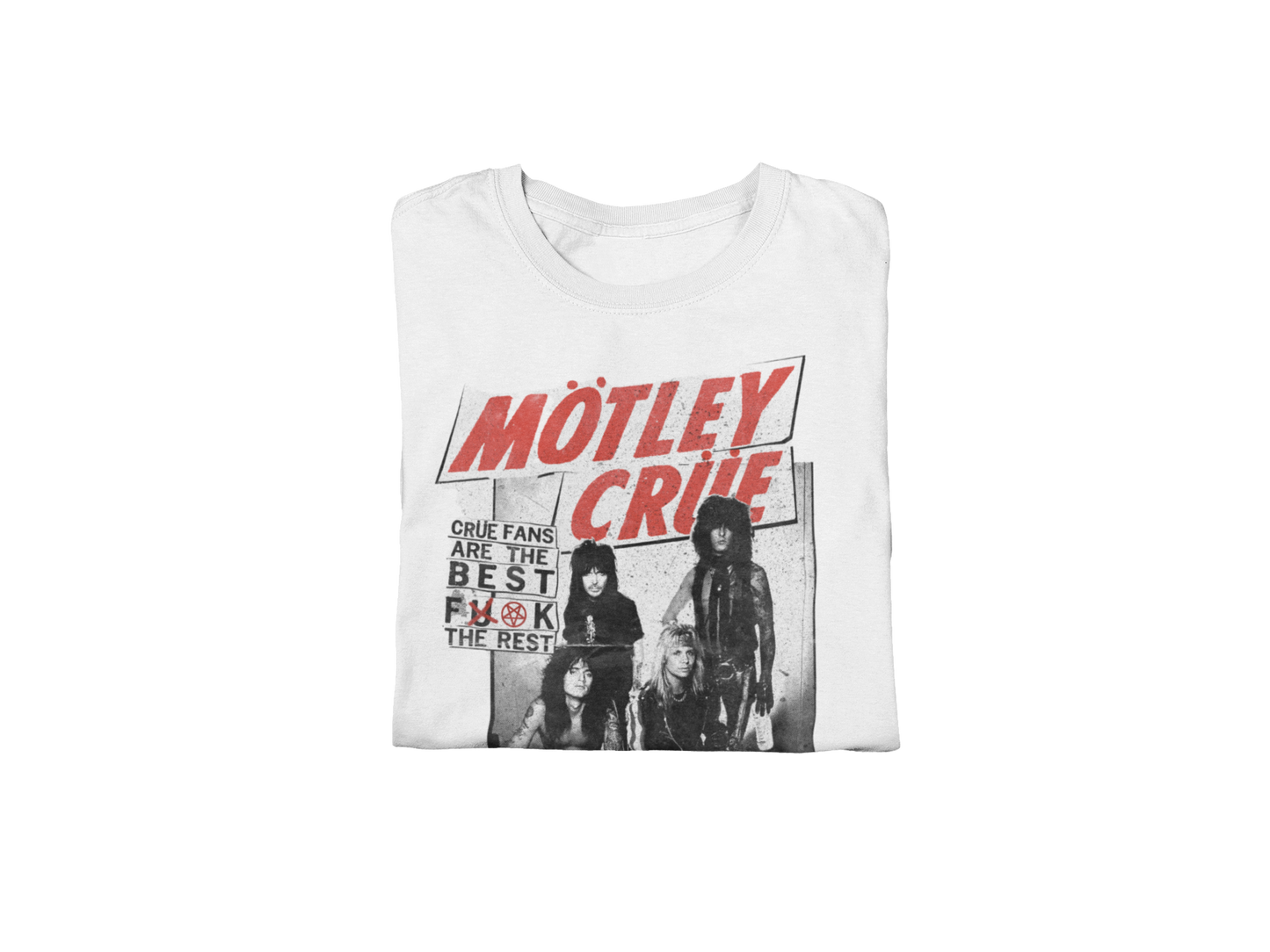 MERCHMOMENT Motley Crue Crue Fans Jumbo Print T-shirt [Apparel]