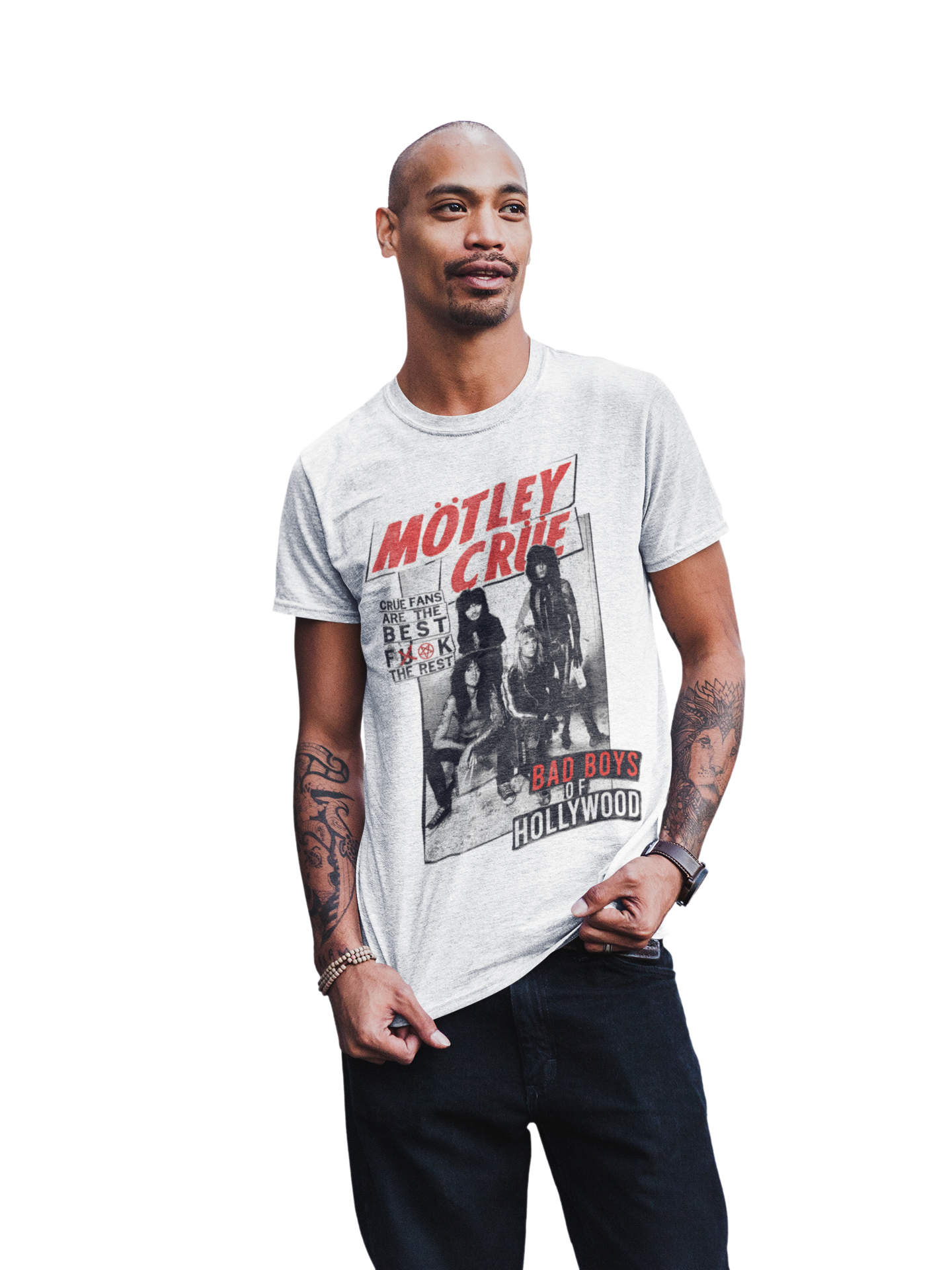 MERCHMOMENT Motley Crue Crue Fans Jumbo Print T-shirt [Apparel]