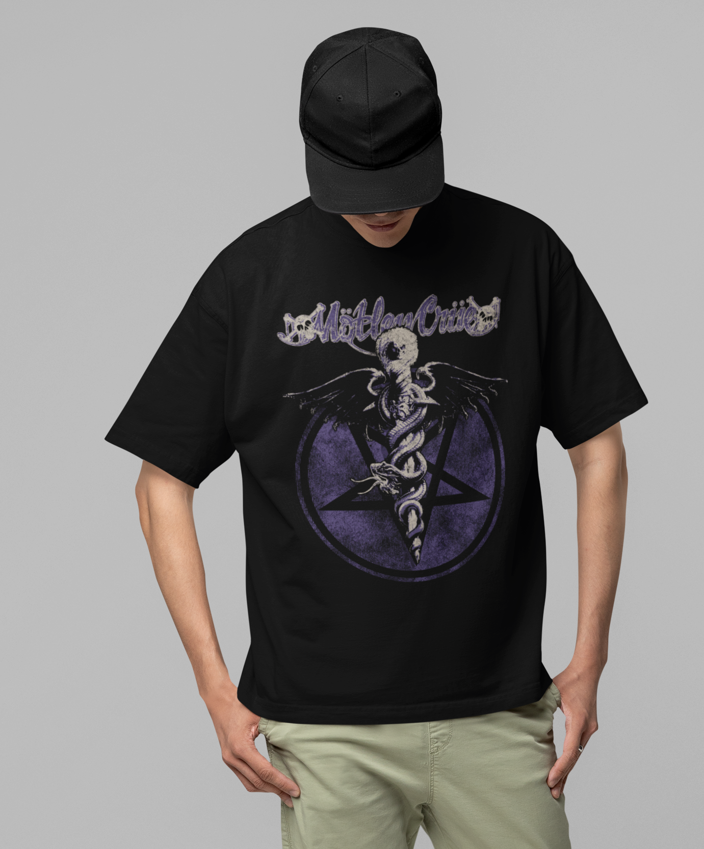 MERCHMOMENT Motley Crue Dark Doctor Jumbo Print T-shirt [Apparel]