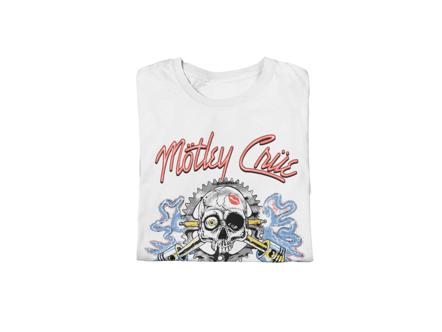 MERCHMOMENT Motley Crue Girl's Skull Jumbo Print T-shirt [Apparel]