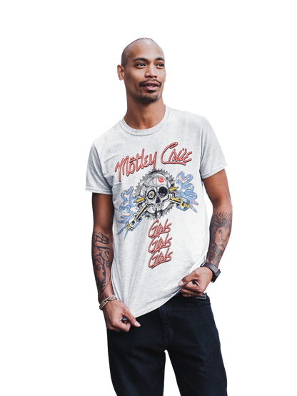MERCHMOMENT Motley Crue Girl's Skull Jumbo Print T-shirt [Apparel]