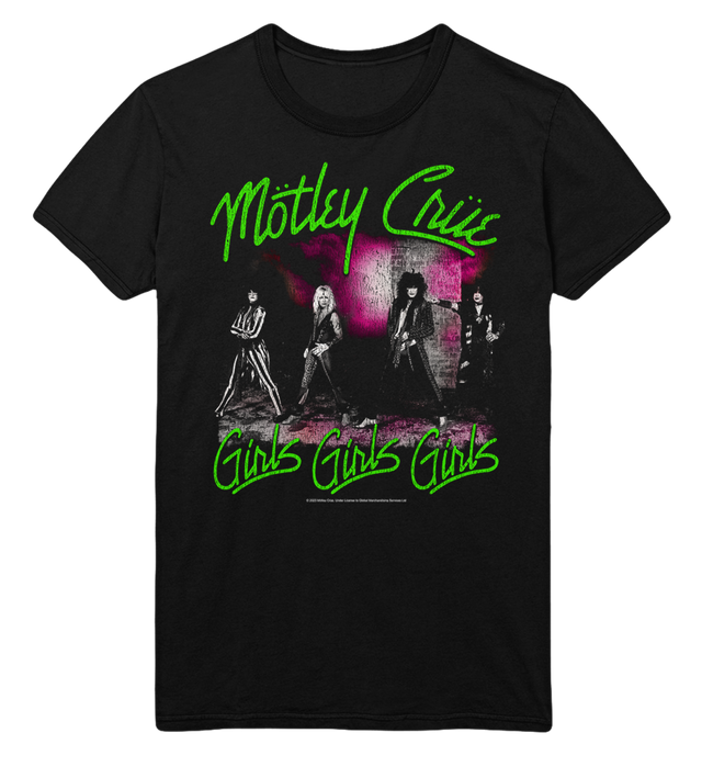 Stakes - Motley Crue Green Girls Jumbo Print T-Shirt []