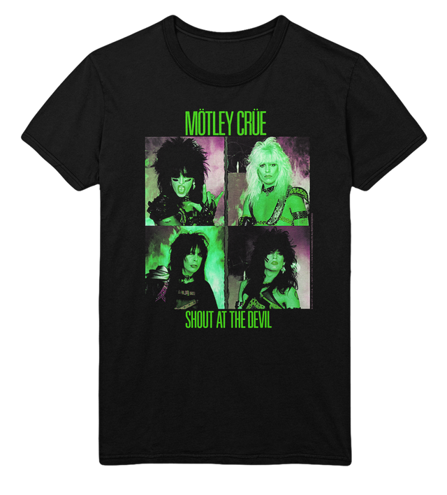 Stakes - Motley Crue Green Shout Jumbo Print T-Shirt []