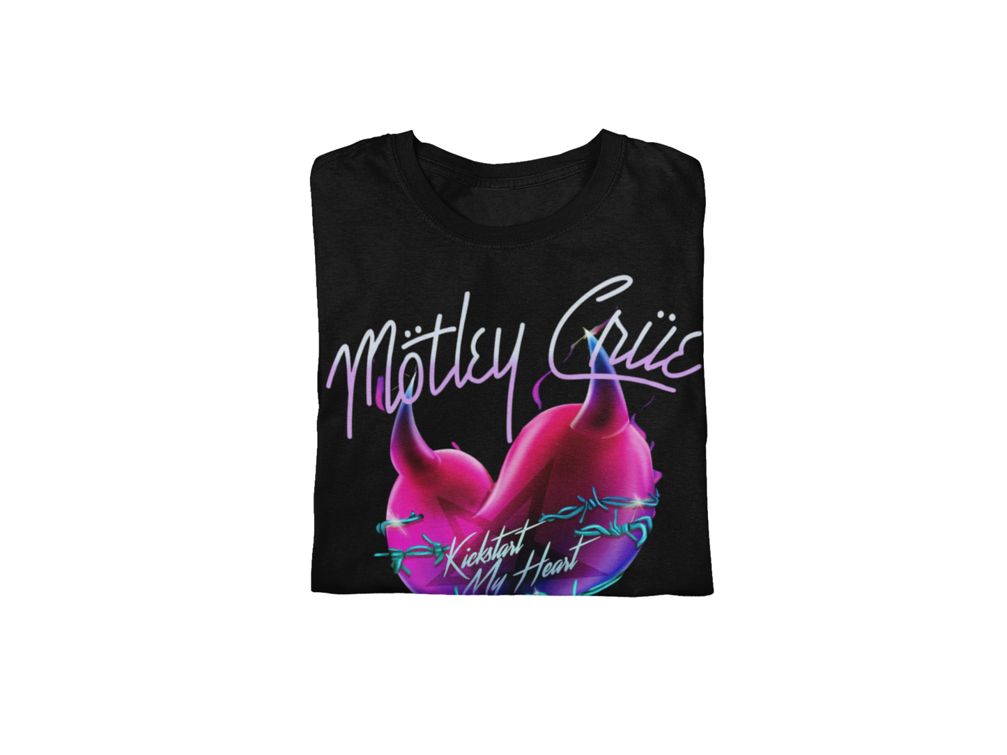 MERCHMOMENT Motley Crue Kickstart Jumbo Print T-shirt [Apparel]