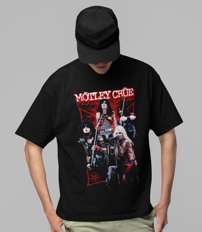MERCHMOMENT Motley Crue Live Jumbo Print T-shirt [Apparel]
