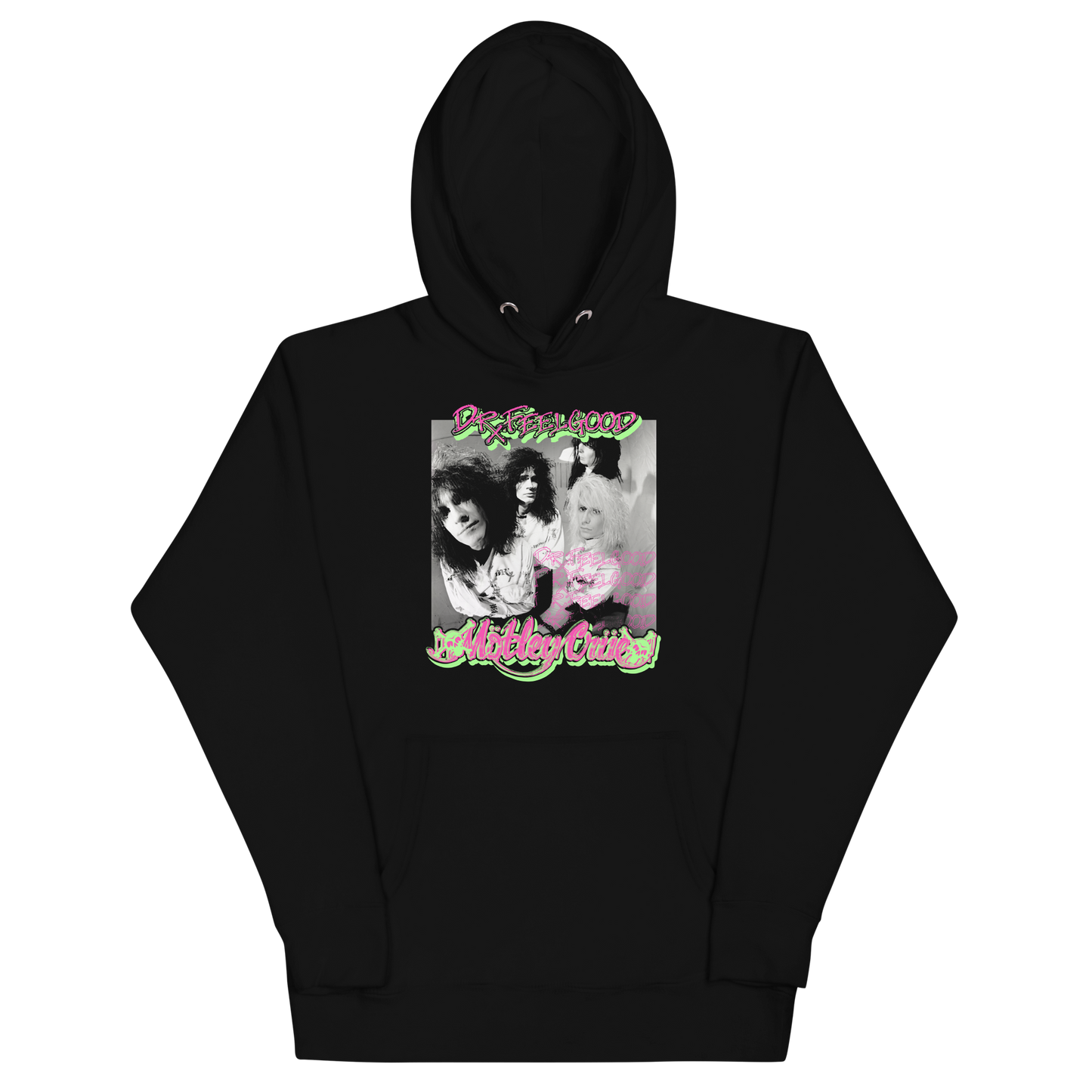 MERCHMOMENT Motley Crue Neon Trip Dr. Feelgood Classic Hoodie [Apparel]