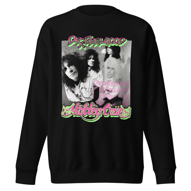 Stakes - Motley Crue Neon Trip Dr. Feelgood Jumbo Print Sweatshirt []