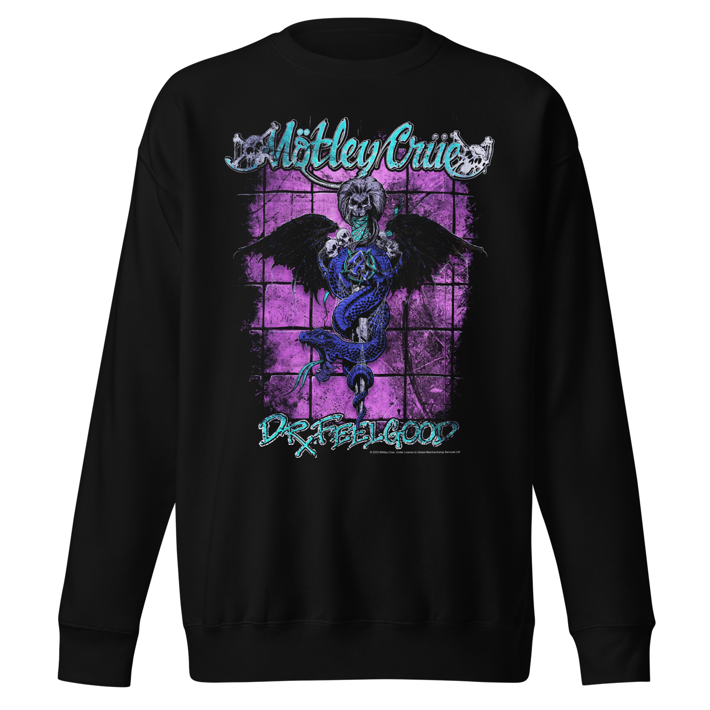 MERCHMOMENT Motley Crue Pop Dr. Feelgood Jumbo Print Sweatshirt [Apparel]