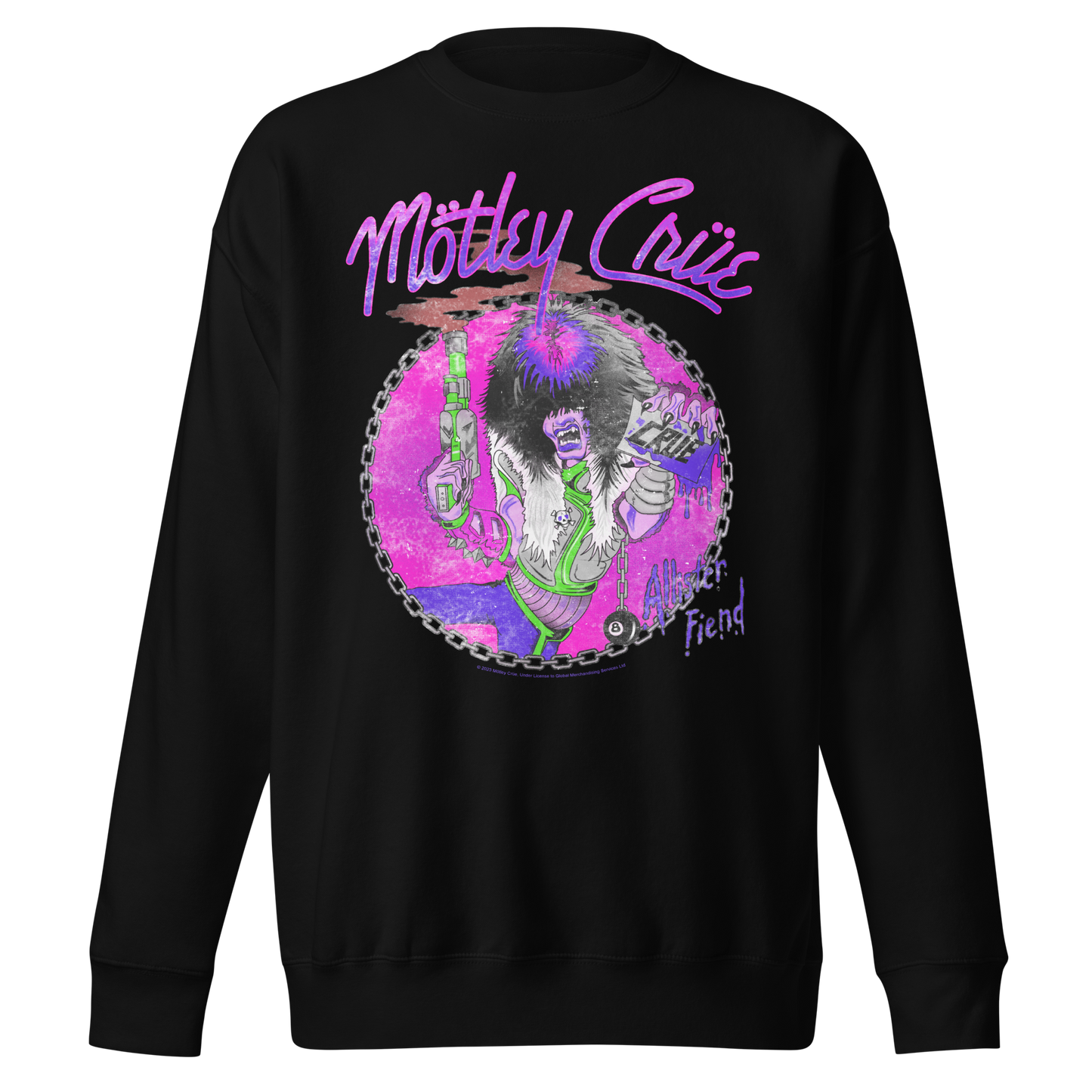 MERCHMOMENT Motley Crue Purple Allister Jumbo Print Sweatshirt [Apparel]