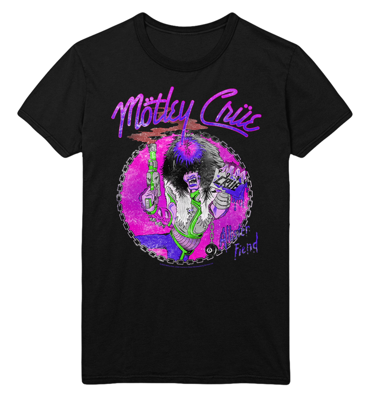 MERCHMOMENT Motley Crue Purple Allister Jumbo Print T-Shirt [Apparel]