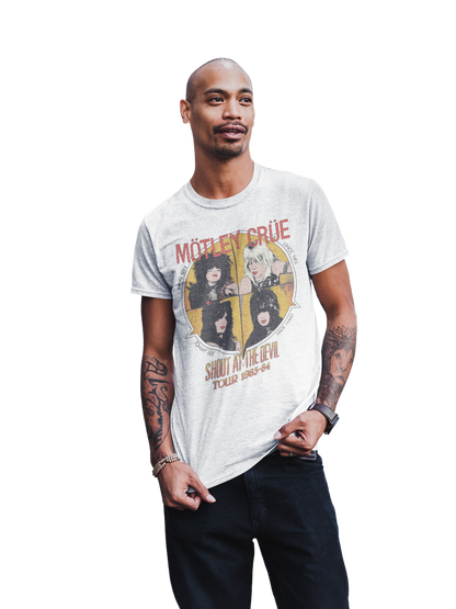 MERCHMOMENT Motley Crue - Shout 83/84 Tour Jumbo Print T-Shirt [Apparel]