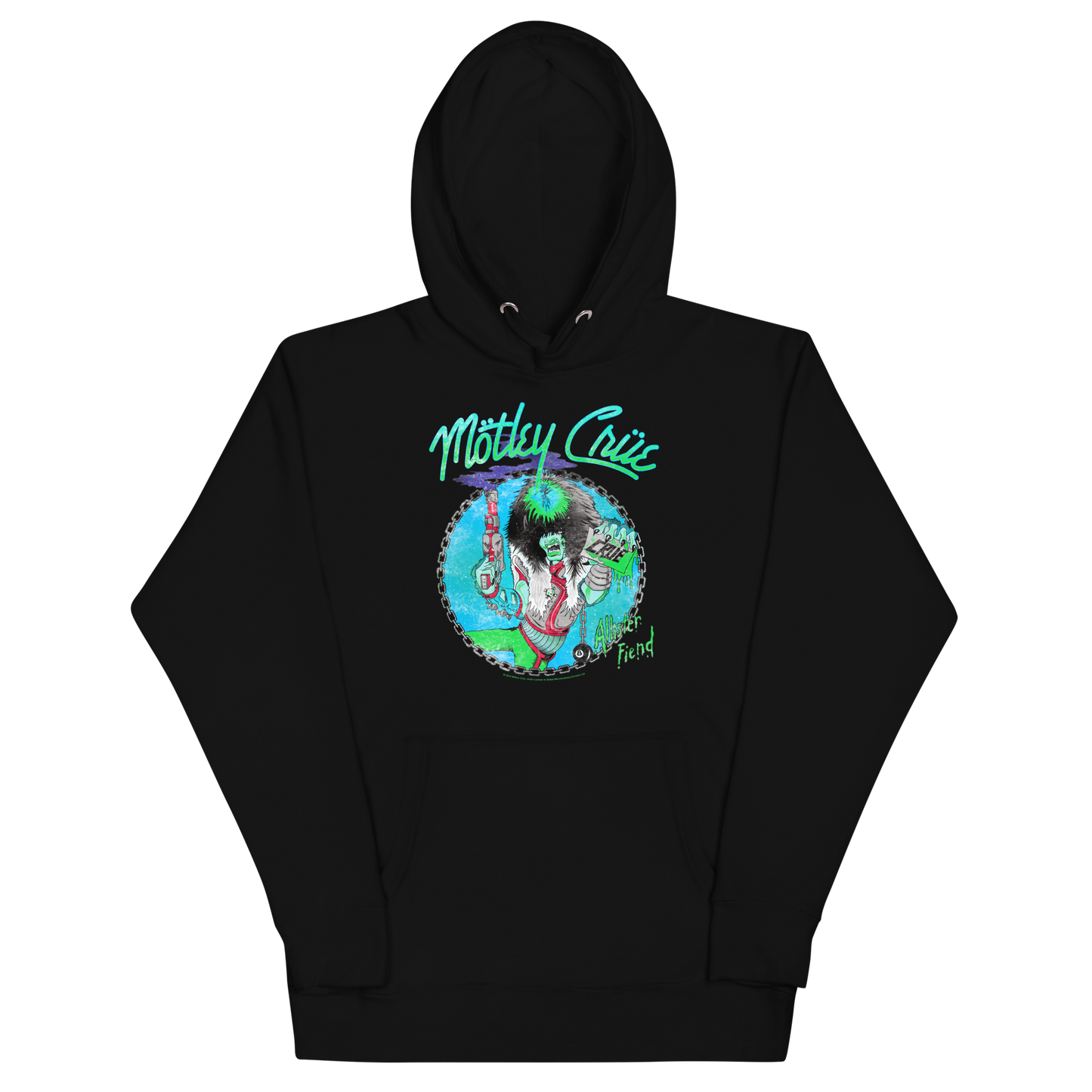 MERCHMOMENT Motley Crue Turquoise Allister Classic Hoodie [Apparel]