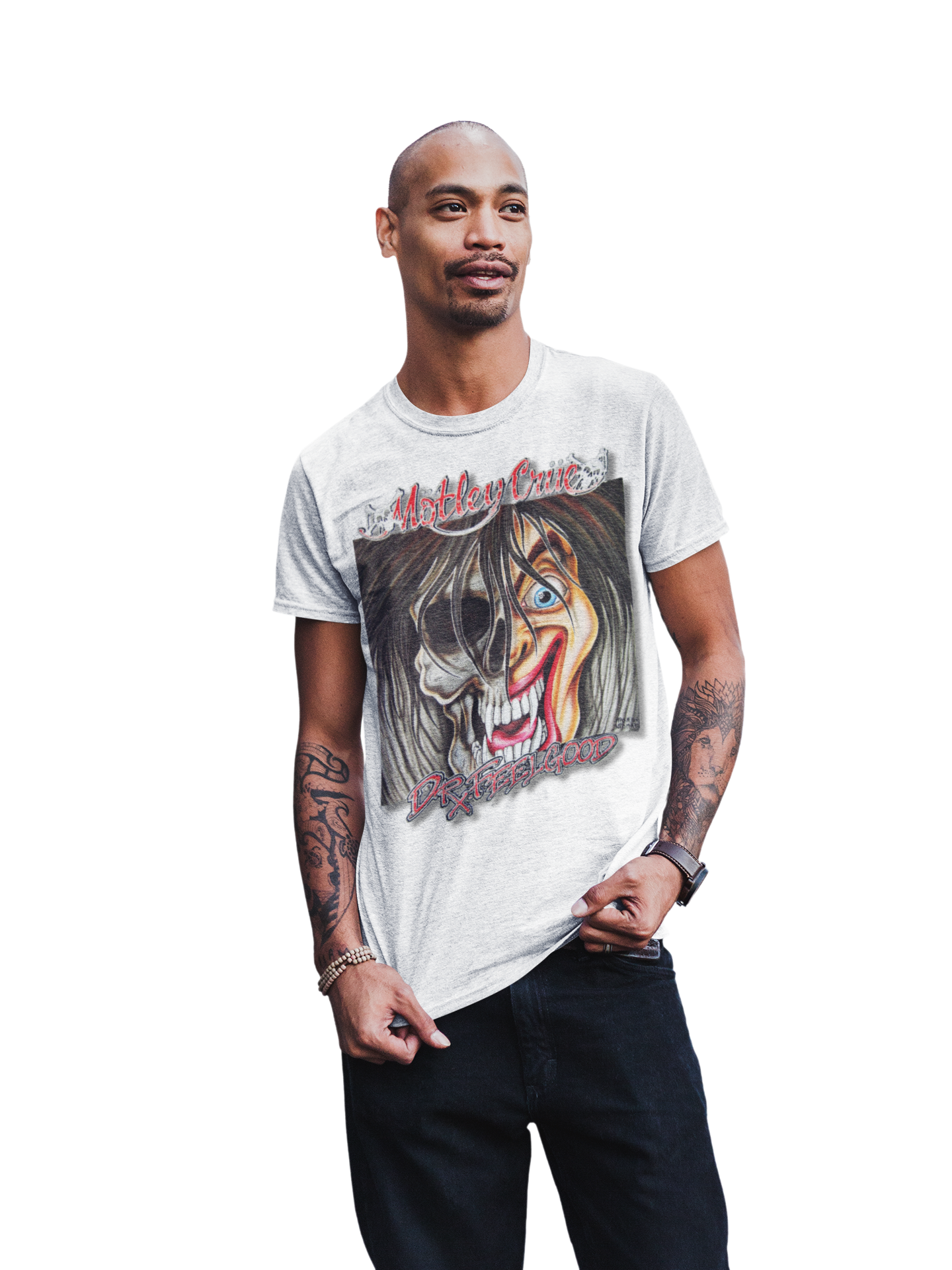 MERCHMOMENT Motley Crue - Vintage Dr. Feelgood Jumbo Print T-Shirt [Apparel]