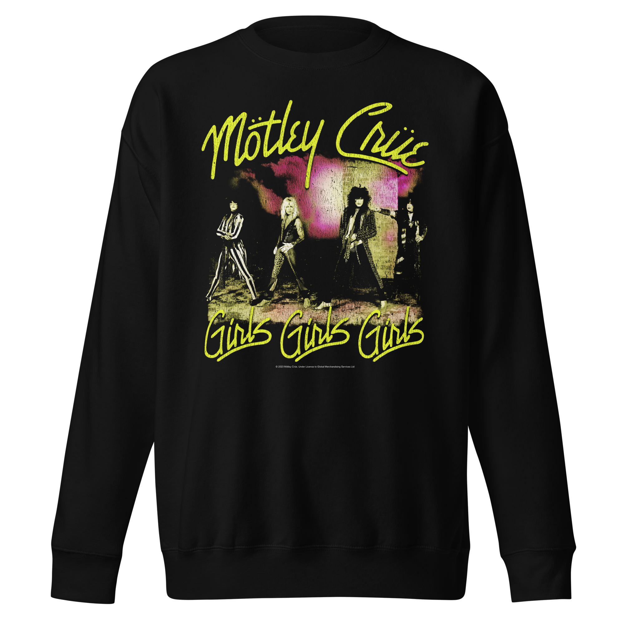 Motley Crue Yellow Girls Jumbo Print Sweatshirt []