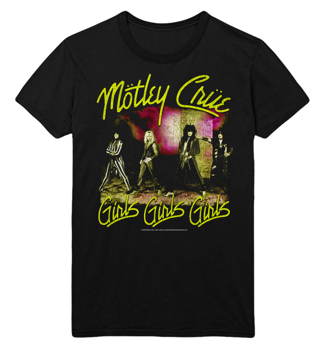 Stakes - Motley Crue Yellow Girls Jumbo Print T-Shirt []