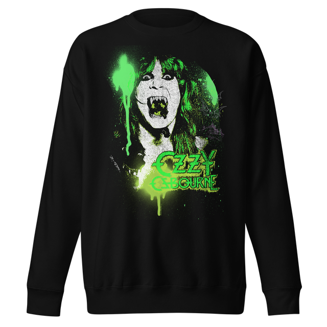 Stakes - Ozzy Osbourne Green Screaming Jumbo Print Sweatshirt []