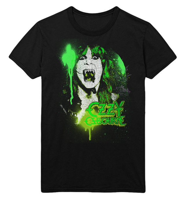 Stakes - Ozzy Osbourne Green Screaming Jumbo Print T-Shirt []