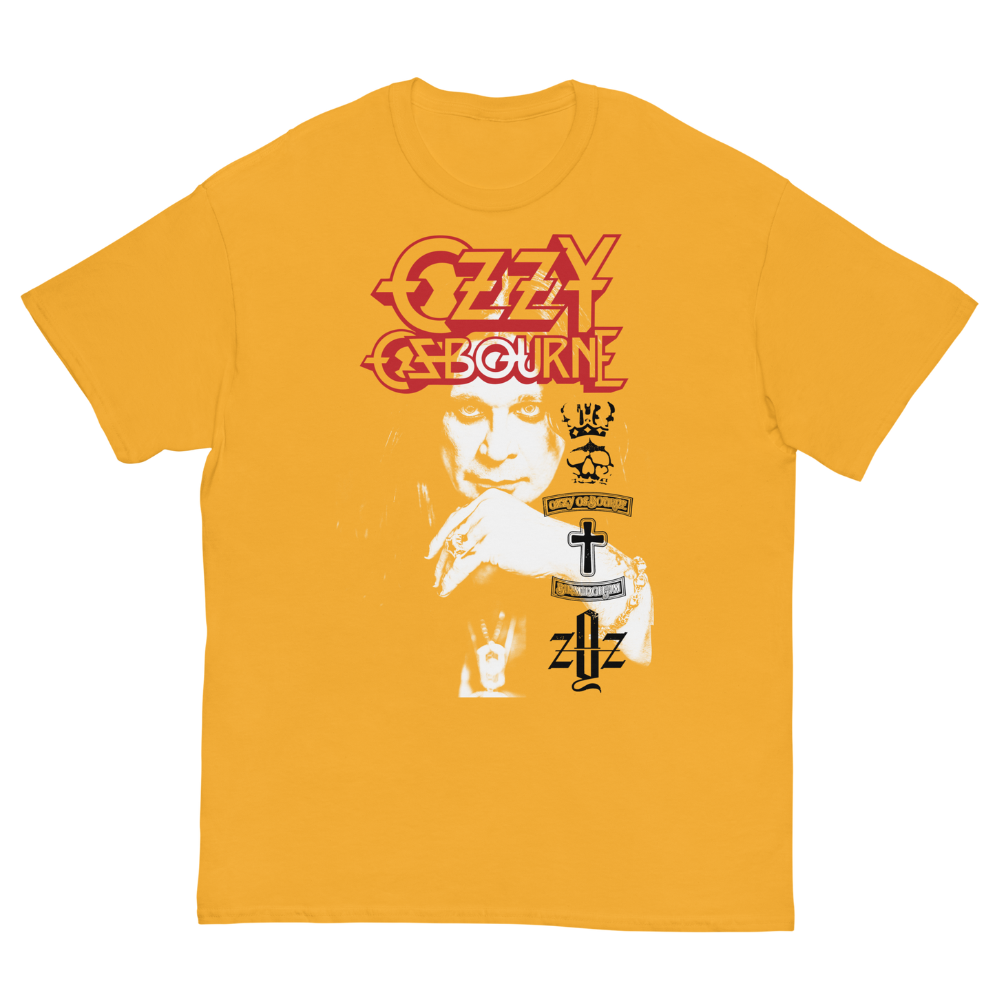 MERCHMOMENT Ozzy Osbourne Holy Trinity Jumbo Print T-Shirt [Apparel]