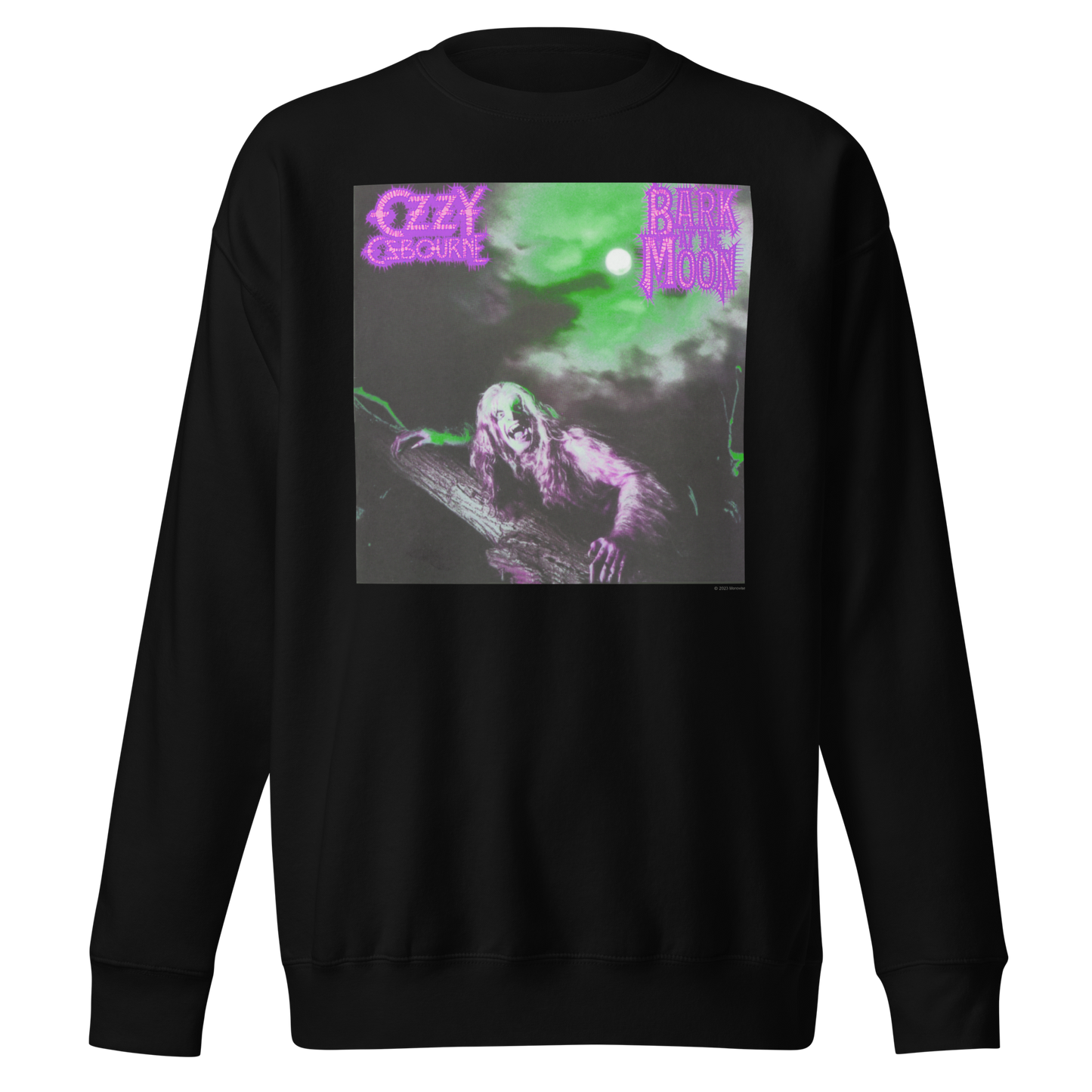 MERCHMOMENT Ozzy Osbourne Neon Bark Jumbo Print Sweatshirt [Apparel]