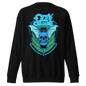 MERCHMOMENT Ozzy Osbourne Neon Blue Bat Jumbo Print Sweatshirt [Apparel]