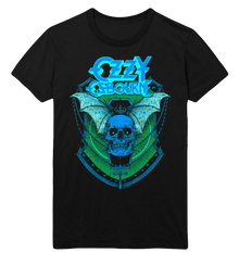 MERCHMOMENT Ozzy Osbourne Neon Blue Bat Jumbo Print T-Shirt [Apparel]