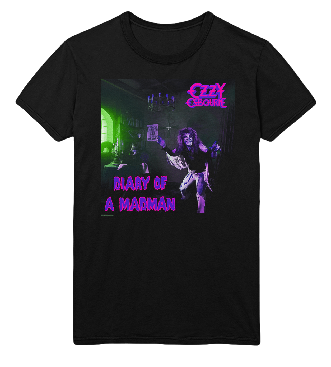 MERCHMOMENT Ozzy Osbourne Purple Diary Jumbo Print T-Shirt [Apparel]