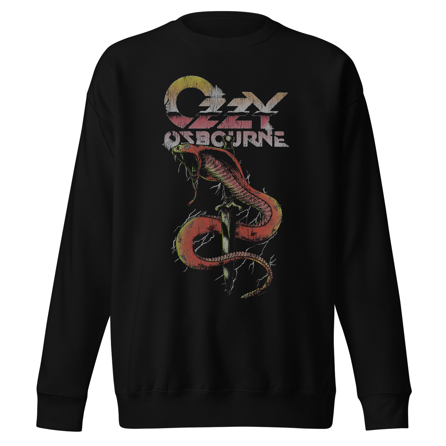 MERCHMOMENT Ozzy Osbourne Snake Bite Jumbo Print Sweatshirt [Apparel]
