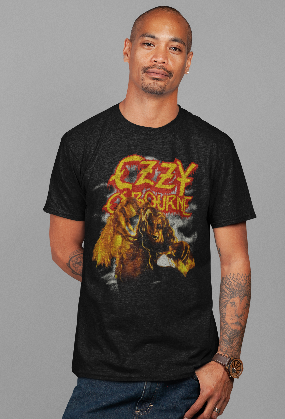 MERCHMOMENT Ozzy Osbourne - Vintage Werewolf Jumbo Print T-Shirt [Apparel]