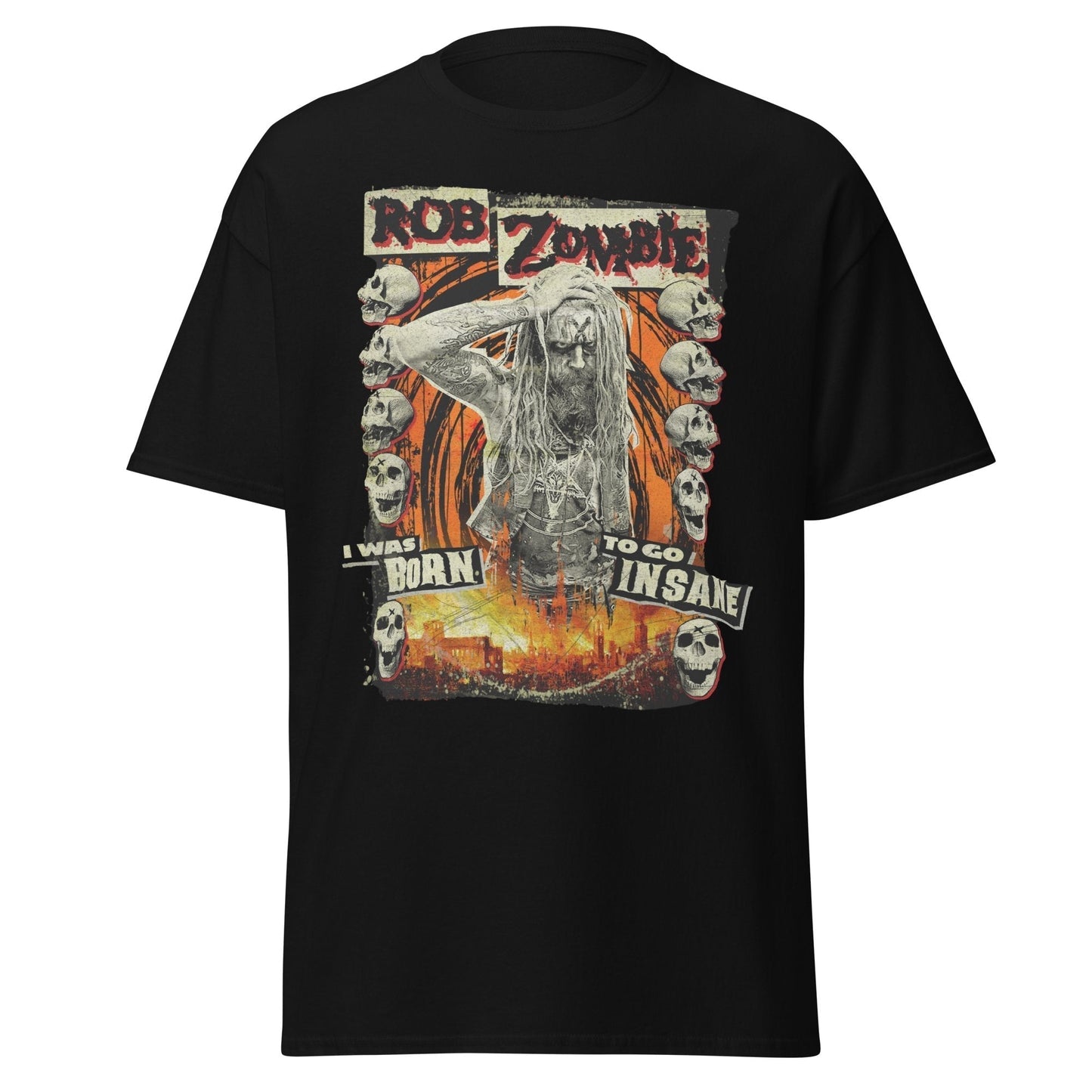 MERCHMOMENT Rob Zombie Born Insane Jumbo Print T-Shirt [Apparel]