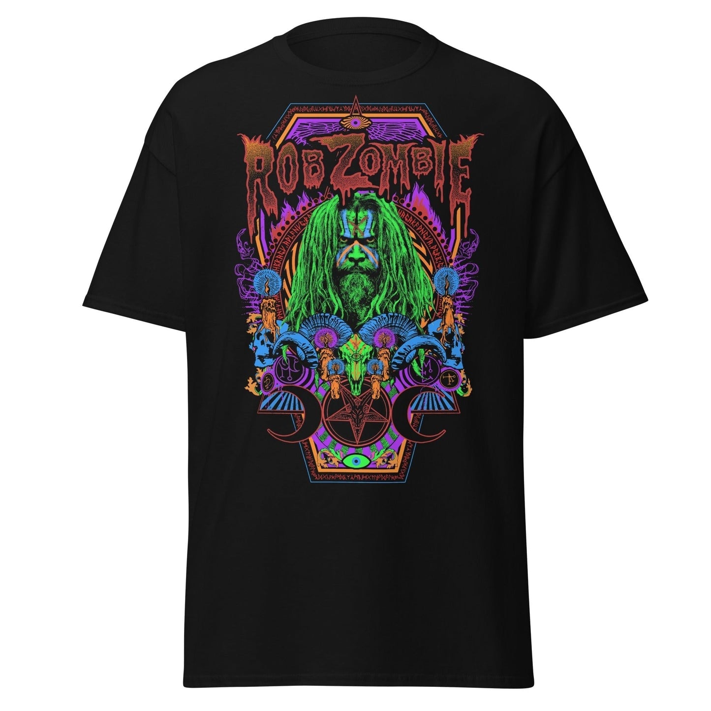 MERCHMOMENT Rob Zombie - Pyschedelic Jumbo Print T-Shirt [Apparel]