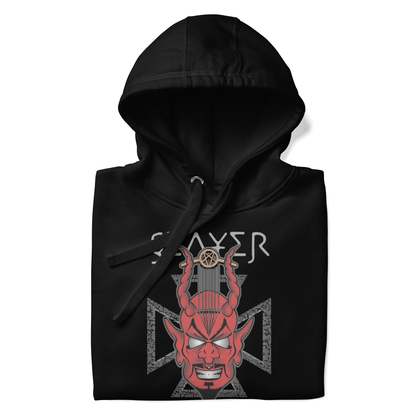 MERCHMOMENT Slayer Devil's Horns Vintage Hoodie [Apparel]
