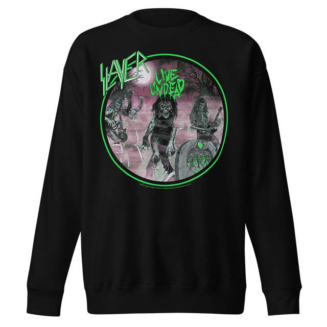 Stakes - Slayer Neon Green Undead Jumbo Print Sweatshirt []