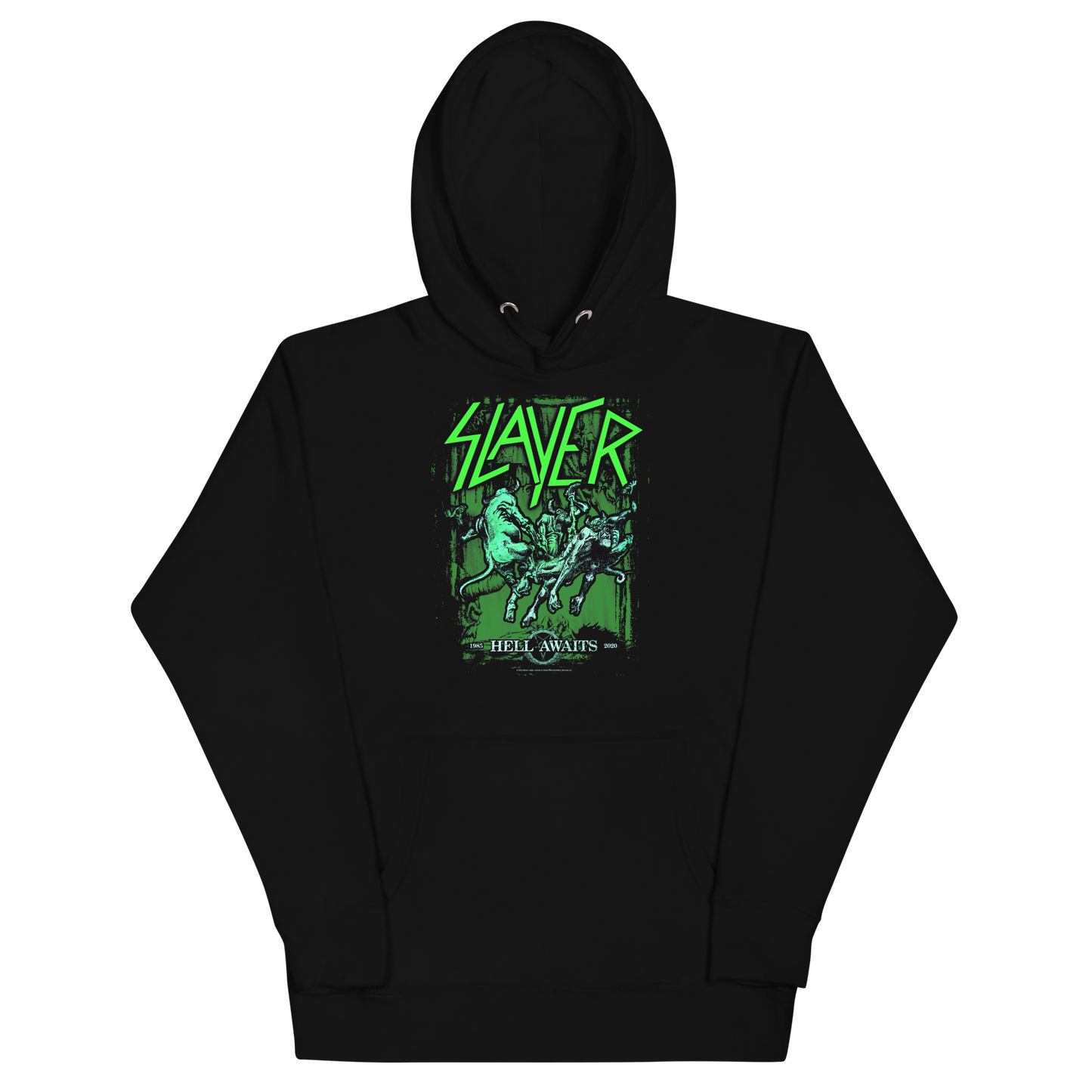 MERCHMOMENT Slayer Neon Hell Awaits Classic Hoodie [Apparel]