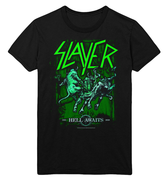 Stakes - Slayer Neon Hell Awaits Jumbo Print T-Shirt []