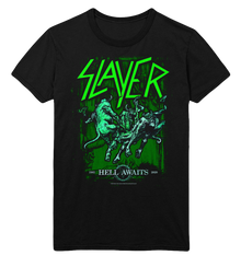 MERCHMOMENT Slayer Neon Hell Awaits Jumbo Print T-Shirt [Apparel]