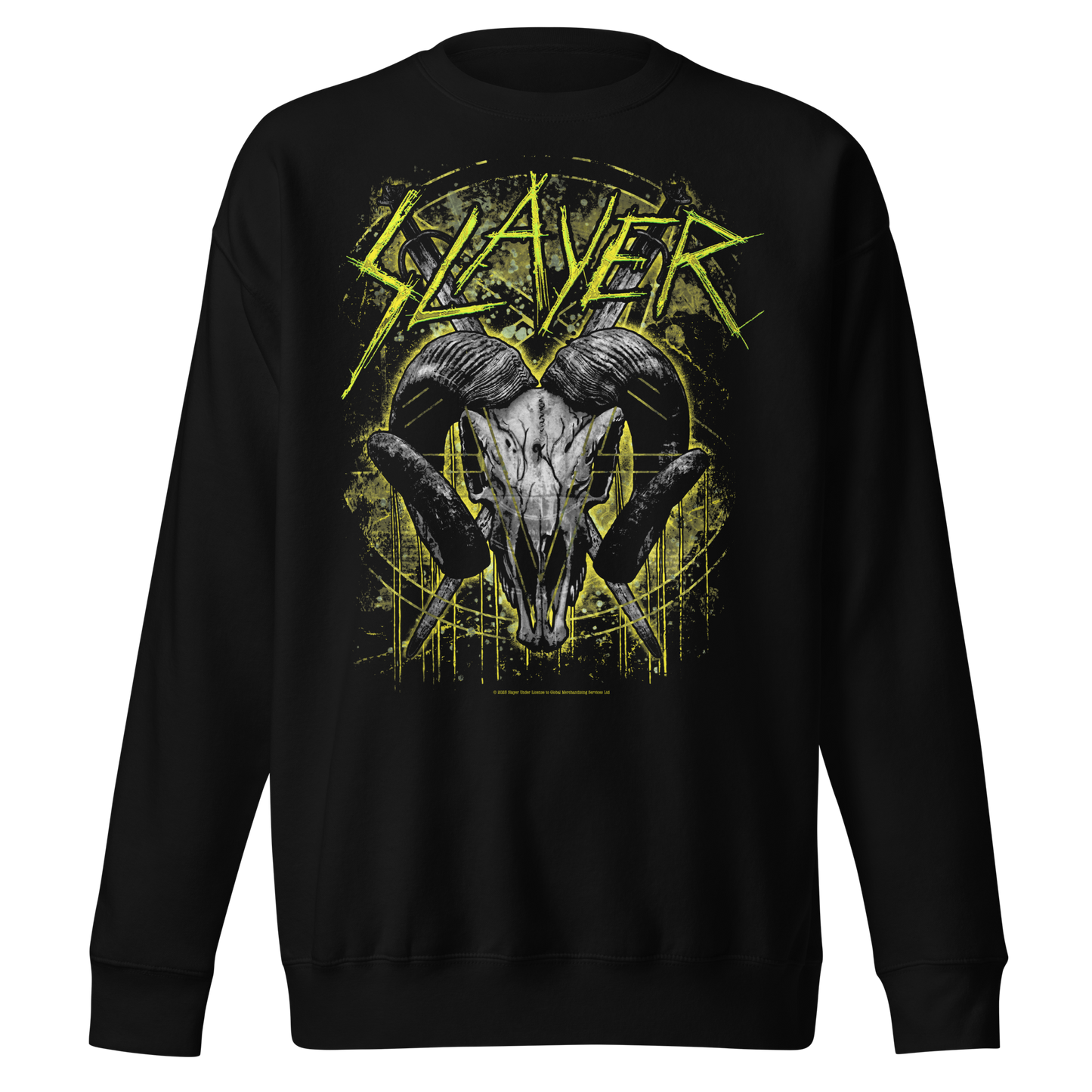 MERCHMOMENT Slayer Ram Horns Jumbo Print Sweatshirt [Apparel]