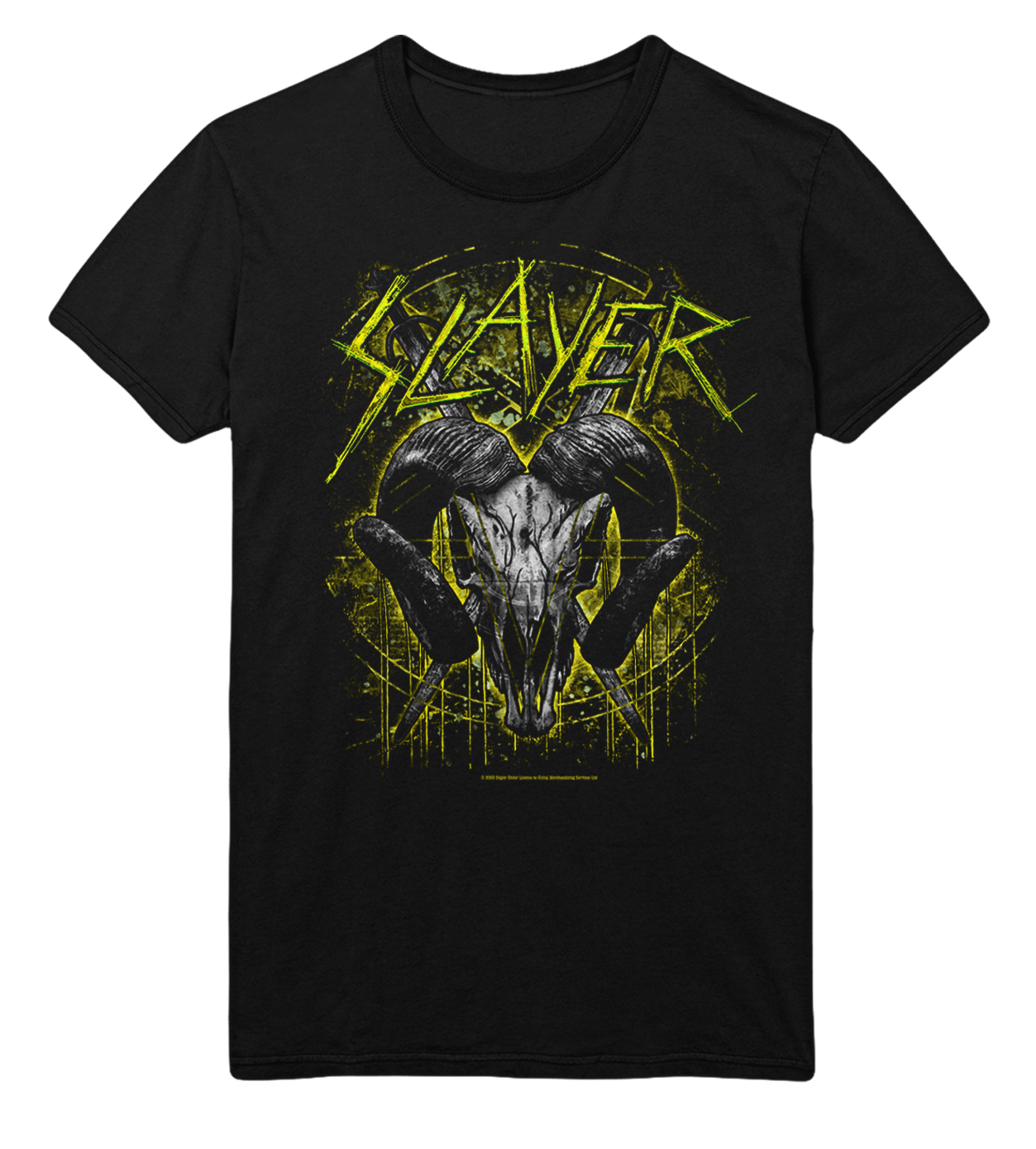 MERCHMOMENT Slayer Ram Horns Jumbo Print T-Shirt [Apparel]