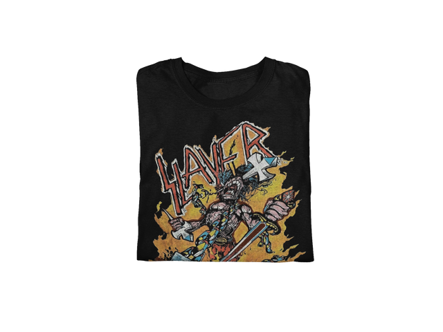 Stakes - Slayer - Slain By The Sword Jumbo Print T-Shirt []