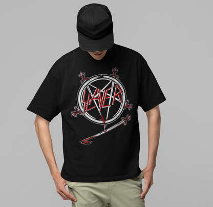 Slayer Sword Logo Jumbo Print T-shirt []