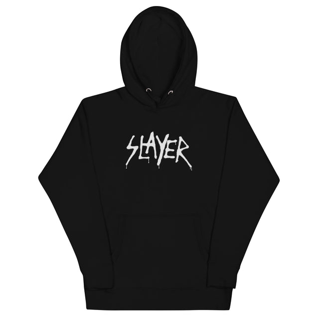 Stakes - Slayer - White Drip Logo Hoodie []