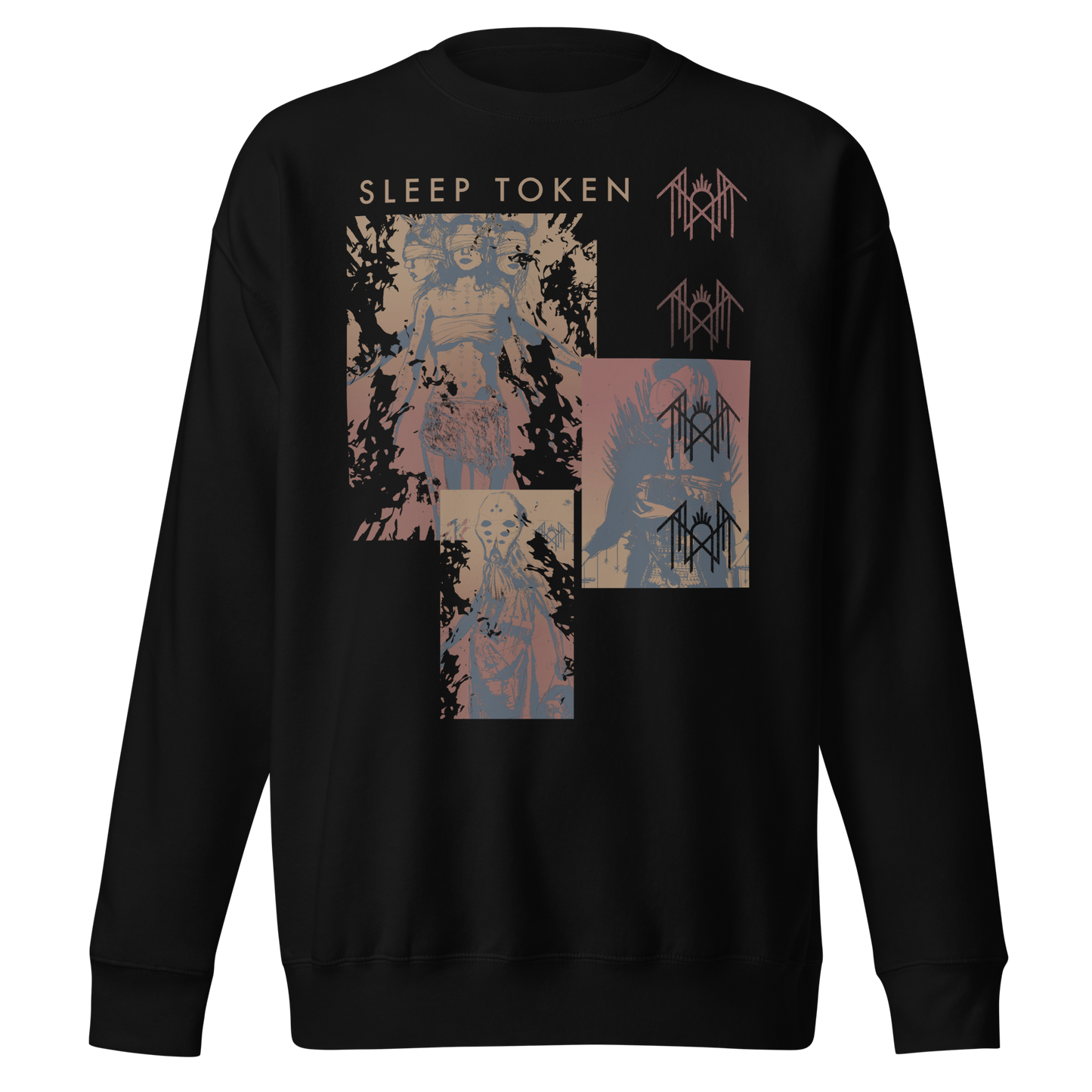 MERCHMOMENT Sleep Token Multi Hit Jumbo Print Sweatshirt [Apparel]