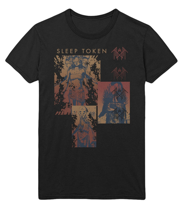 Stakes - Sleep Token Multi Hit Jumbo Print T-Shirt []