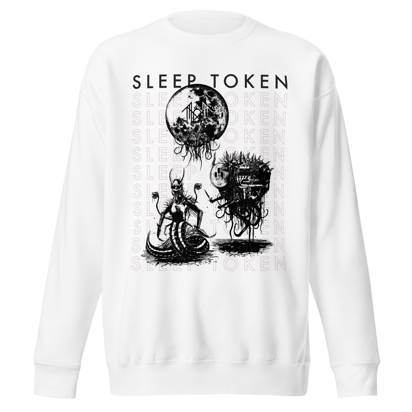 MERCHMOMENT Sleep Token Take Me Back Jumbo Print Sweatshirt [Apparel]
