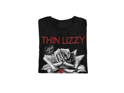 MERCHMOMENT Thin Lizzy - Black Rose Jumbo Print T-Shirt [Apparel]
