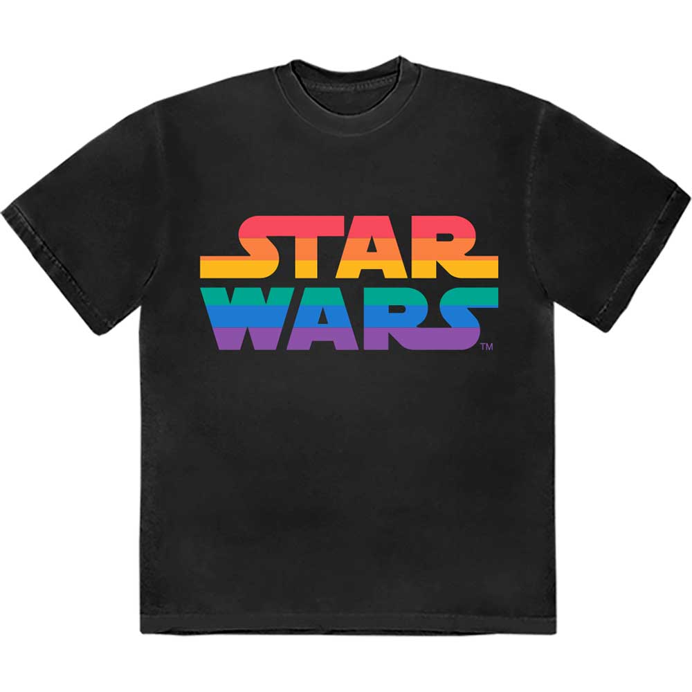 Star Wars - Camiseta con el logotipo del arcoíris