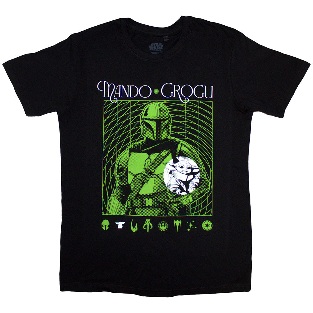 Star Wars The Mandalorian Mando & Grogu Neon [T-Shirt]