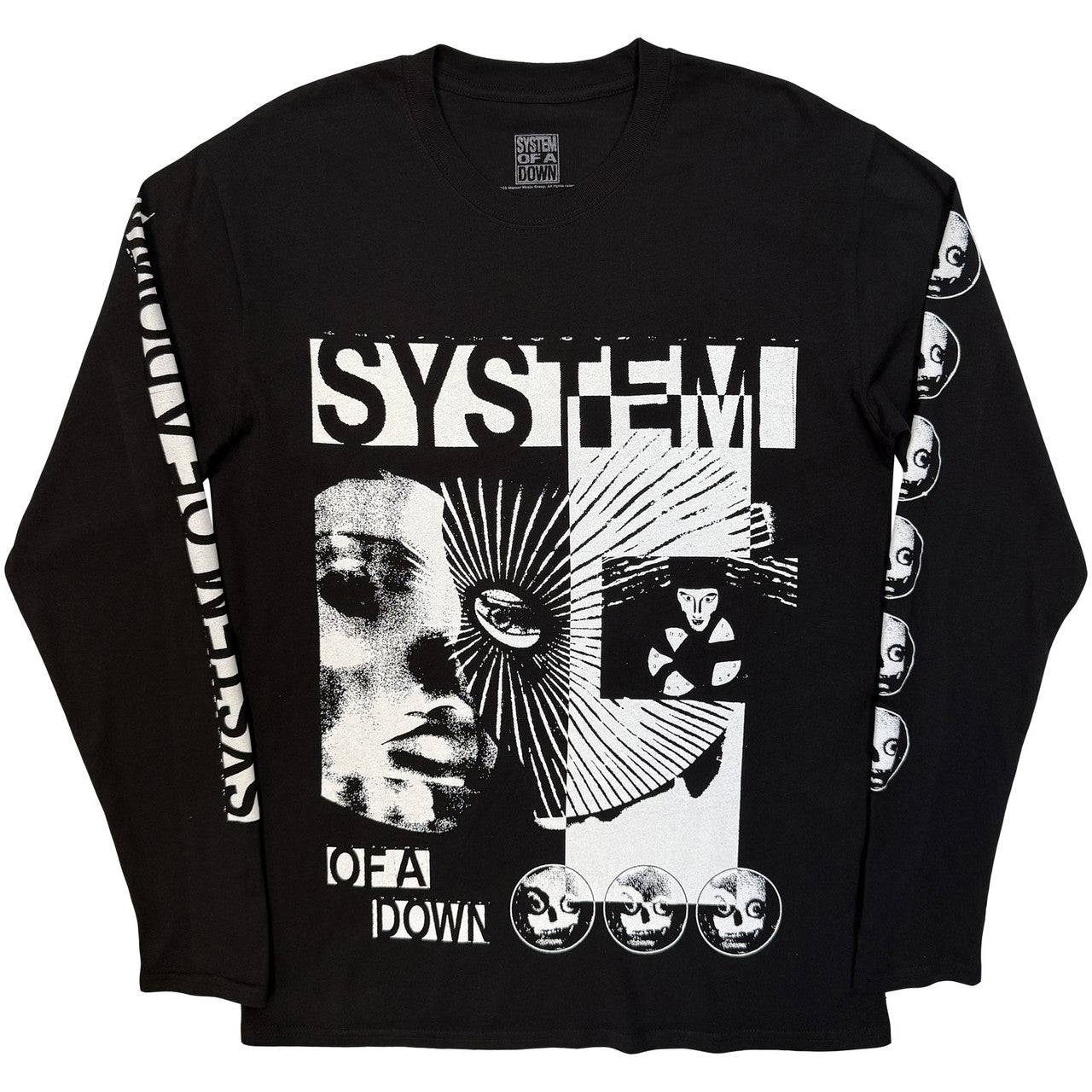 System Of A Down - Hypno Hi-Contrast Unisex Long Sleeve T-Shirt (Black) [Apparel]