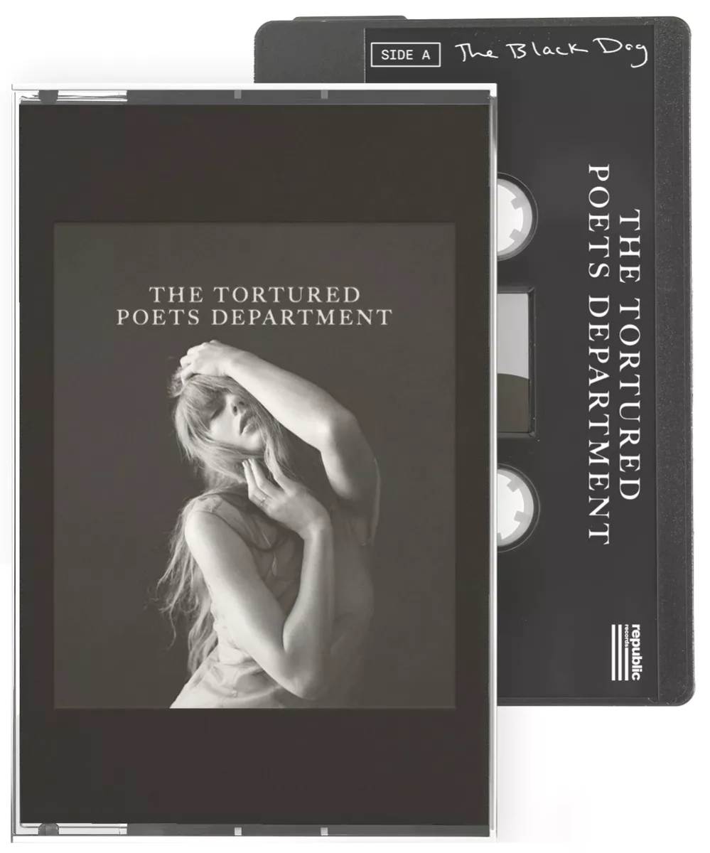 THE TORTURED POETS DEPARTMENT (THE BLACK DOG COVER) (BLACK JEWEL CASE) (CASSETTE) [Cassette]